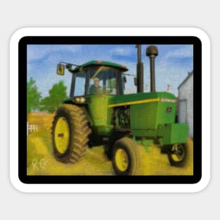 Green Tractor Sticker